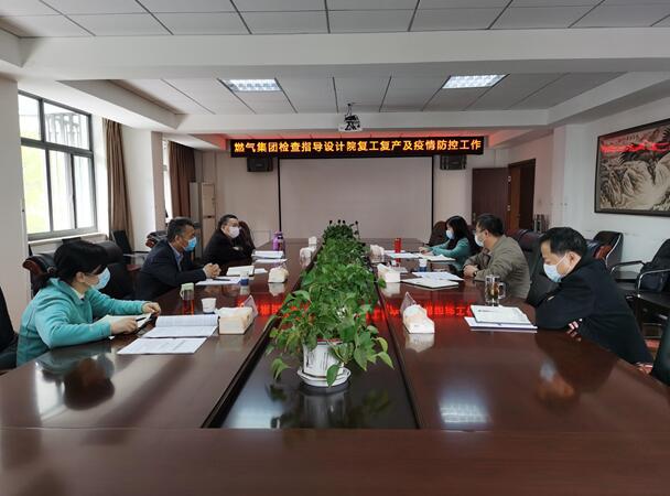 集团公司领导赴武燃设计院开展复工复产工作调研