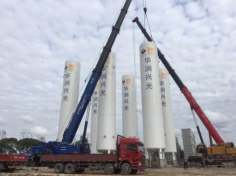 提前20天！宁波镇海LPG&LNG应急气源 合建站主体结构封顶暨低温储罐吊装作业完成
