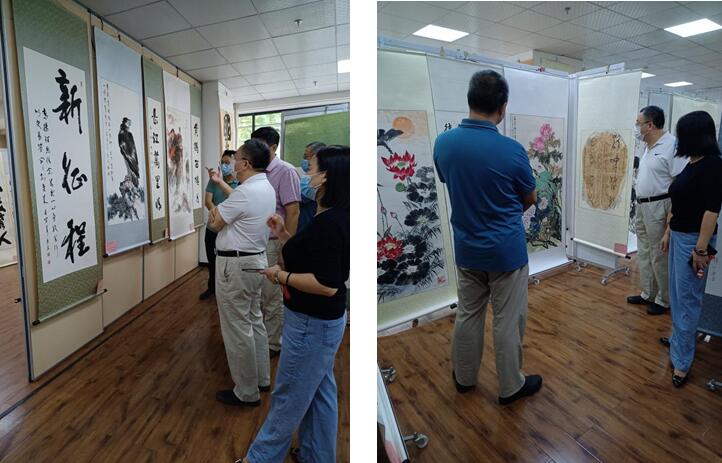 武燃设计院联合聚才社区开展“喜迎二十大，清风润万家”廉政宣传主题书画展活动